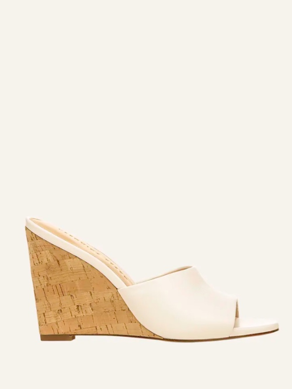 Veronica Beard White Cork Wedges